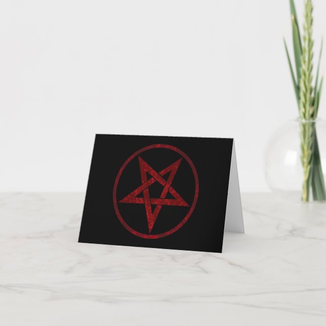 Red Devil Pentagram Card (Front)