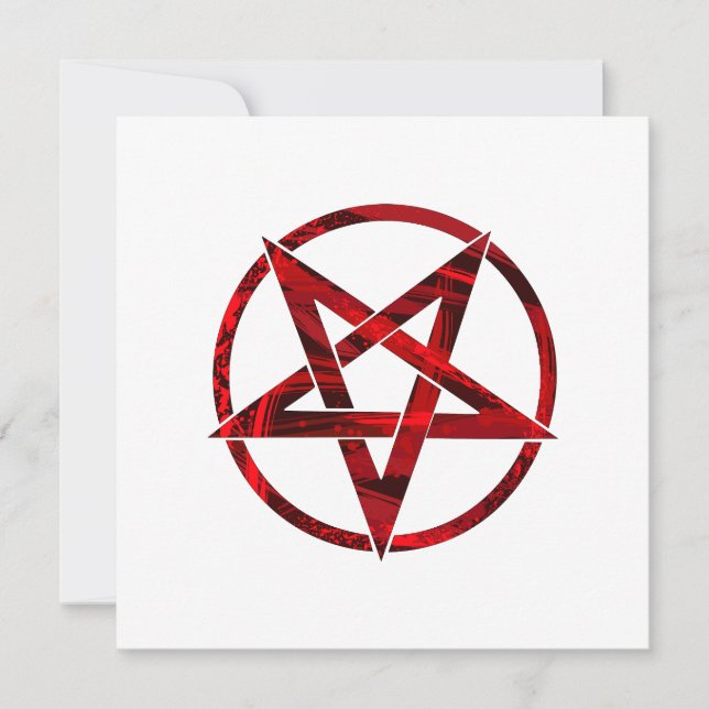 Red Devil Pentagram Card (Front)