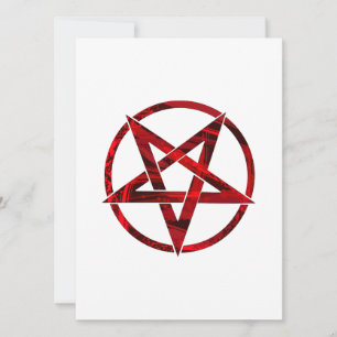 Red Devil Pentagram Card