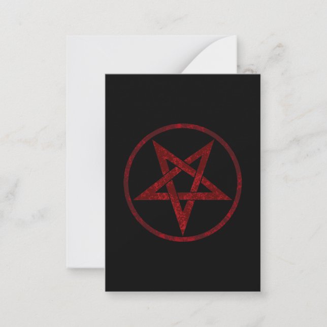 Red Devil Pentagram Card (Front)