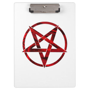 Red Devil Pentagram Clipboard