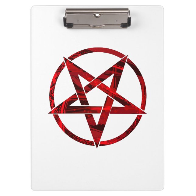 Red Devil Pentagram Clipboard (Front)