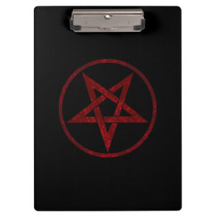 Red Devil Pentagram Clipboard