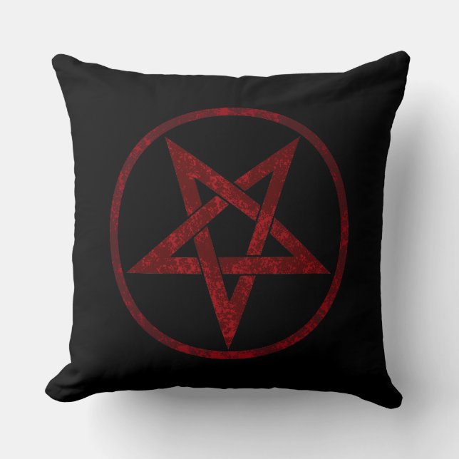 Red Devil Pentagram Cushion (Front)