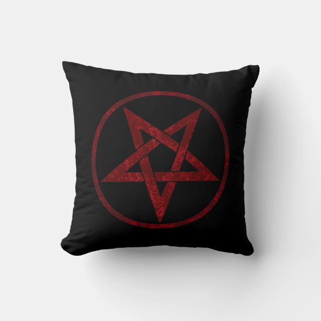 Red Devil Pentagram Cushion (Front)