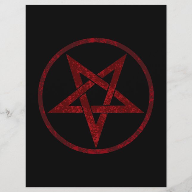 Red Devil Pentagram Custom Letterhead (Front)