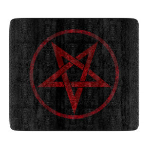 Red Devil Pentagram Cutting Board