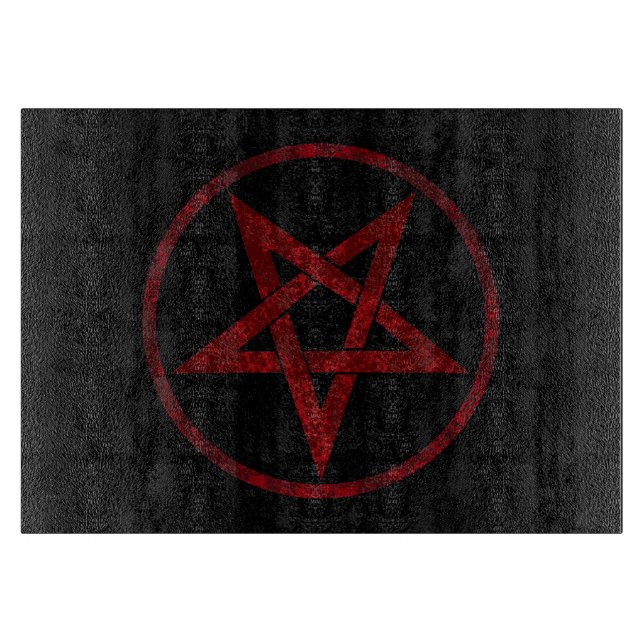 Red Devil Pentagram Cutting Board (Front)