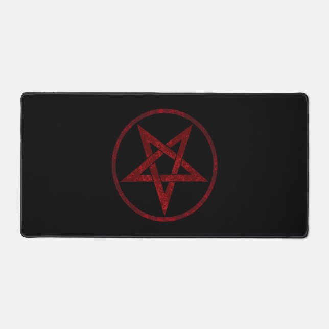 Red Devil Pentagram Desk Mat (Front)