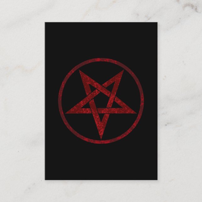 Red Devil Pentagram Enclosure Card (Front)