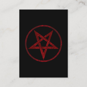 Red Devil Pentagram Enclosure Card