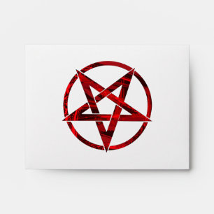 Red Devil Pentagram Envelope