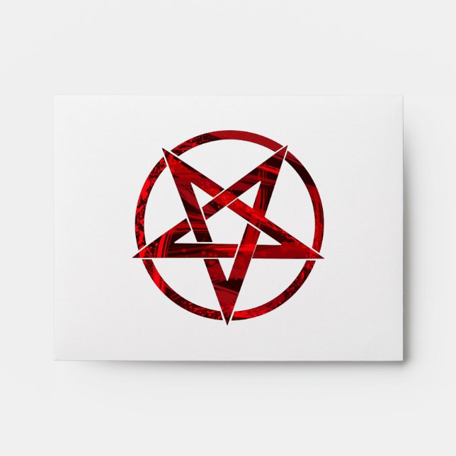 Red Devil Pentagram Envelope (Front)