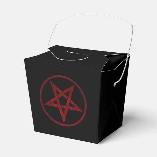 Red Devil Pentagram Favour Box (Front Side)
