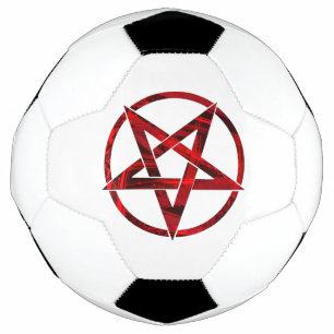 Red Devil Pentagram Football