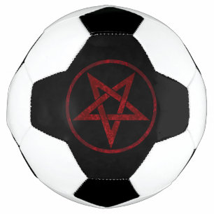 Red Devil Pentagram Football