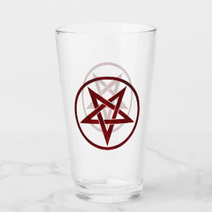 Red Devil Pentagram Glass