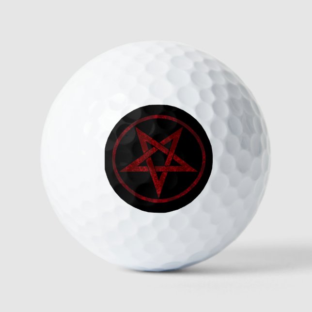 Red Devil Pentagram Golf Balls (Front)