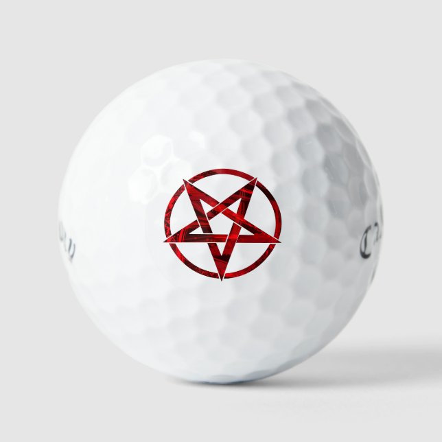 Red Devil Pentagram Golf Balls (Front)