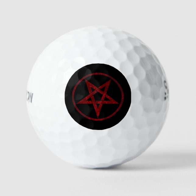 Red Devil Pentagram Golf Balls (Front)
