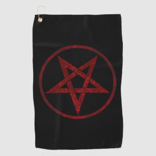 Red Devil Pentagram Golf Towel