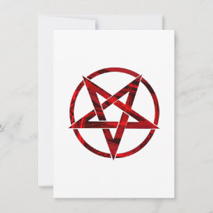 Red Devil Pentagram Holiday Card