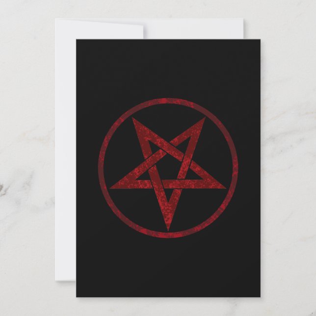 Red Devil Pentagram Invitation (Front)