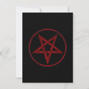 Red Devil Pentagram Invitation
