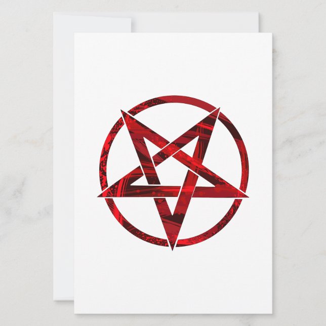 Red Devil Pentagram Invitation (Front)