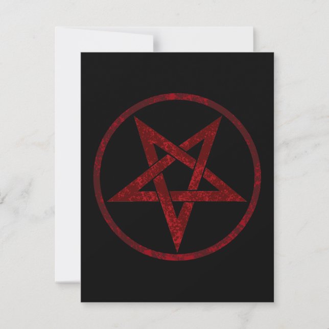 Red Devil Pentagram Invitation (Front)