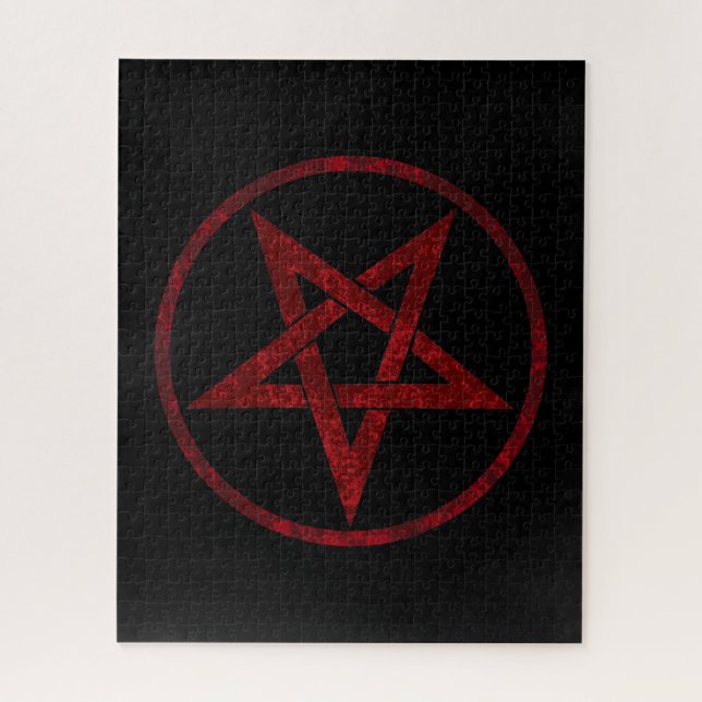 Red Devil Pentagram Jigsaw Puzzle (Vertical)