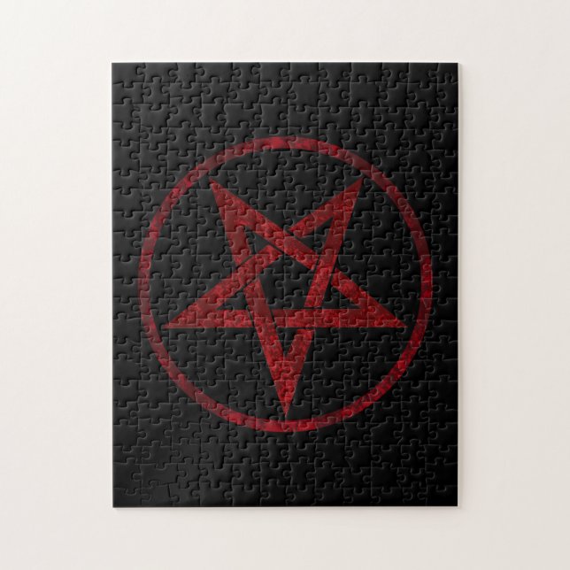 Red Devil Pentagram Jigsaw Puzzle (Vertical)