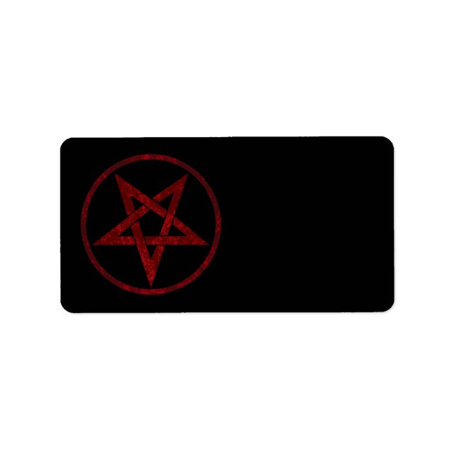 Red Devil Pentagram Label (Front)