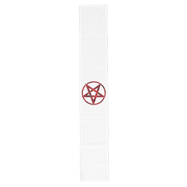 Red Devil Pentagram Long Table Runner (Front)
