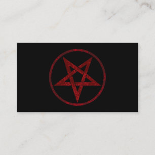 Red Devil Pentagram Loyalty Card