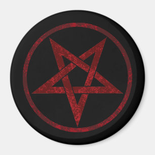 Red Devil Pentagram Magnet