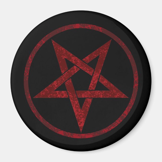 Red Devil Pentagram Magnet (Front)