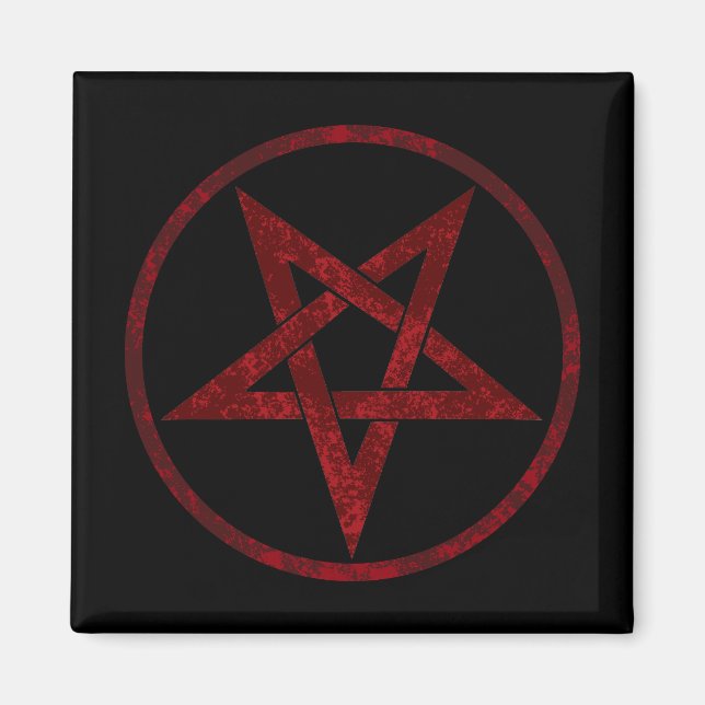 Red Devil Pentagram Magnet (Front)