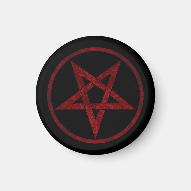 Red Devil Pentagram Magnet (Front)
