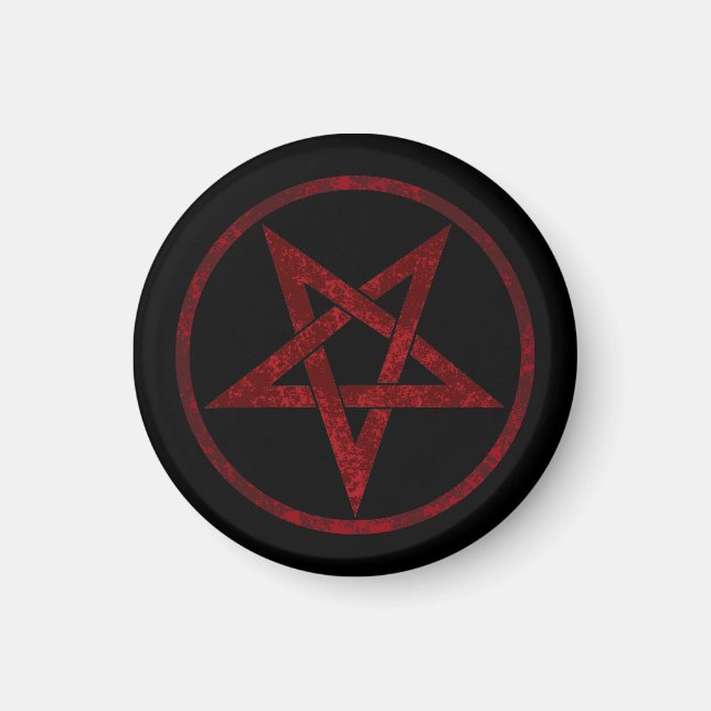 Red Devil Pentagram Magnet (Front)