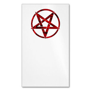Red Devil Pentagram Magnetic Business Card