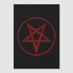 Red Devil Pentagram Magnetic Invitation