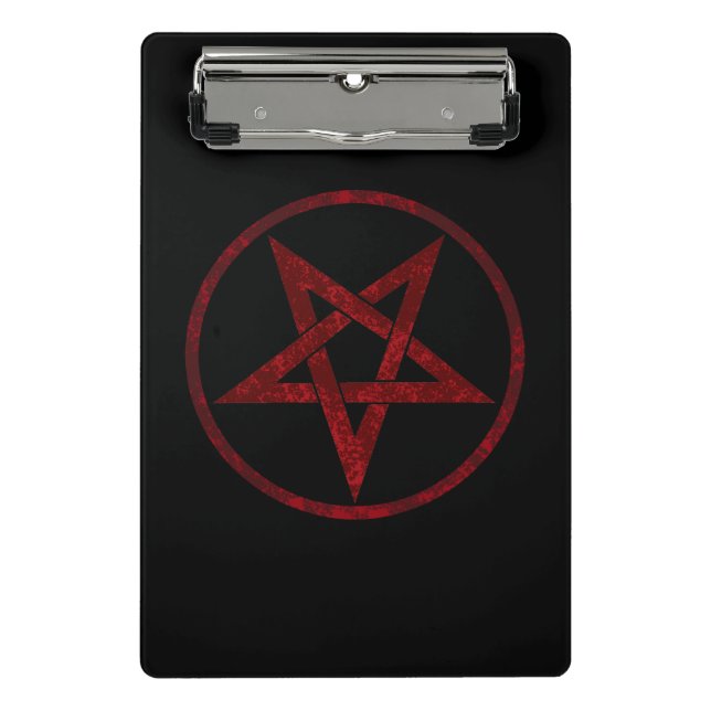Red Devil Pentagram Mini Clipboard (Front)