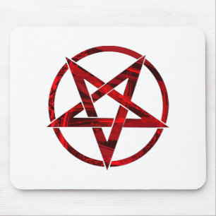 Red Devil Pentagram Mouse Mat