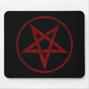 Red Devil Pentagram Mouse Mat