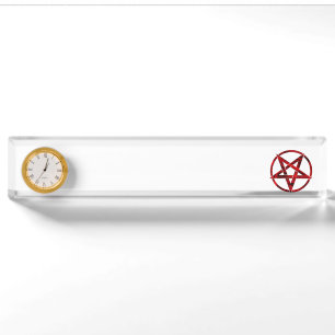 Red Devil Pentagram Nameplate