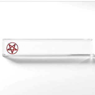 Red Devil Pentagram Nameplate