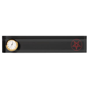 Red Devil Pentagram Nameplate