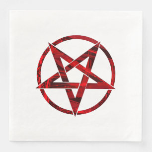 Red Devil Pentagram Napkin