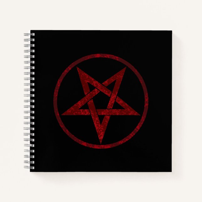 Red Devil Pentagram Notebook (Front)